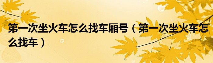 第一次坐火车怎么找车厢号(第一次坐火车怎么找车)