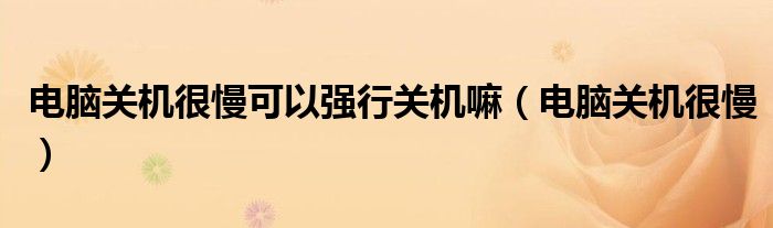 电脑关机很慢可以强行关机嘛(电脑关机很慢)