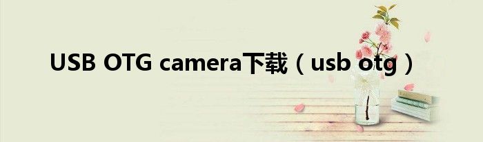 USB OTG camera下载（usb otg）